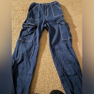 Blue baggy pants